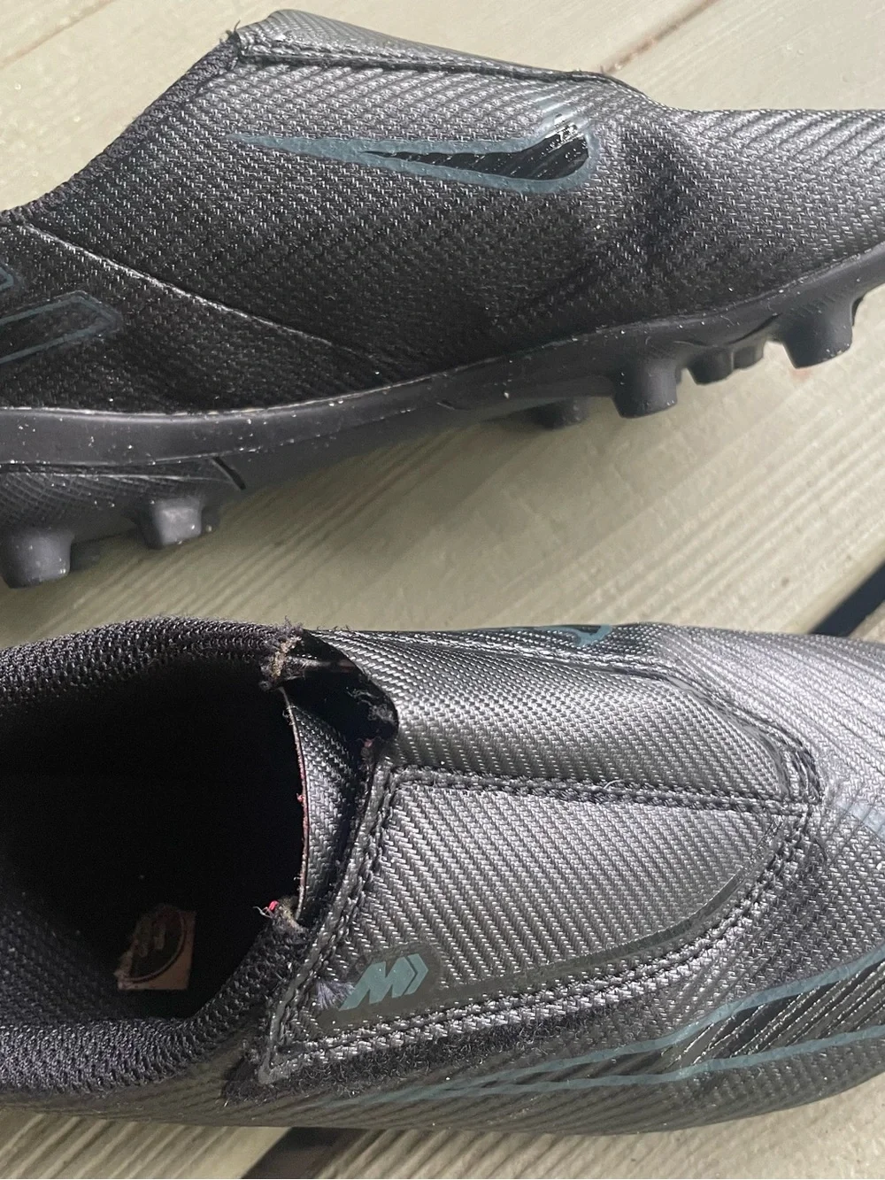 Nike Kids Black Velcro Soccer Cleats 13C